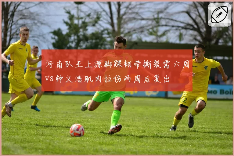 河南队王上源脚踝韧带撕裂需六周vs钟义浩肌肉拉伤两周后复出